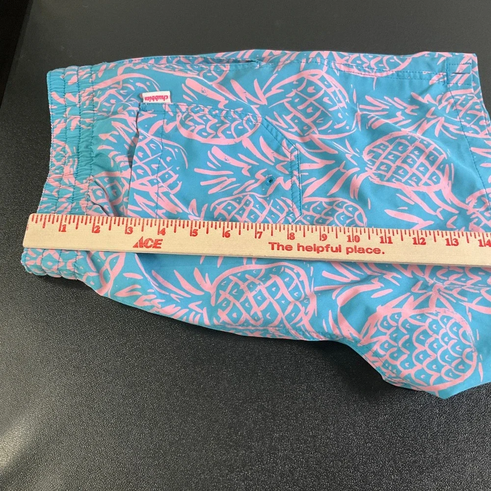 Chubbies Men's Swim Trunks Shorts Pineapple Print Blue‎ Pink Large L
